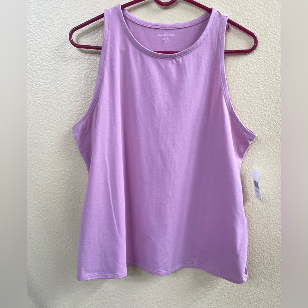 Eileen Fisher- “Round Neck Slim Tank” In Magnolia- Size Large NWT! - Picture 5 of 8